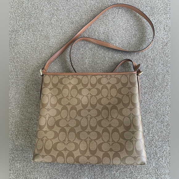 Coach Orange and Tan Cross Body - Picture 2 of 14